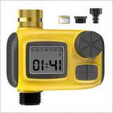 Darrahopens Home & Garden > Garden Tools > Gardening Accessories Smart Outdoor Watering Timer with Rain Delay & Manual Mode – Automatic Garden Irrigation Controller for Lawn, Patio, Pool and Vegetable Garden (Yellow)