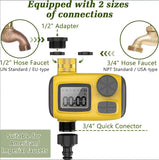 Darrahopens Home & Garden > Garden Tools > Gardening Accessories Smart Outdoor Watering Timer with Rain Delay & Manual Mode – Automatic Garden Irrigation Controller for Lawn, Patio, Pool and Vegetable Garden (Yellow)