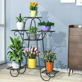 Darrahopens Home & Garden > Garden Tools > Gardening Accessories Stable 7 Tier Metal Plant Stand Flower Pot Rack Display Holder Shelf Home Garden