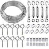 Darrahopens Home & Garden > Garden Tools > Gardening Accessories Stainless Steel Wire Kit 30M 2mm with M5 Tensioner for Clothesline Plant Support Railing