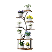 Darrahopens Home & Garden > Garden Tools > Gardening Accessories Tall Plant Stand with Dimmable Grow Lights, Multi-Tier Tree-Shaped Metal Flower Display Rack for Indoor Plants, Industrial Vintage Home Decor Shelf