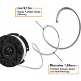 Darrahopens Home & Garden > Garden Tools > Gardening Accessories Trimmer Line Spool Compatible with Black and Decker Trimmers, 6-Pack with 1 Spool Guard and 1 Spring