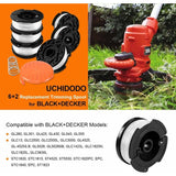 Darrahopens Home & Garden > Garden Tools > Gardening Accessories Trimmer Line Spool Compatible with Black and Decker Trimmers, 6-Pack with 1 Spool Guard and 1 Spring