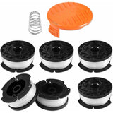 Darrahopens Home & Garden > Garden Tools > Gardening Accessories Trimmer Line Spool Compatible with Black and Decker Trimmers, 6-Pack with 1 Spool Guard and 1 Spring