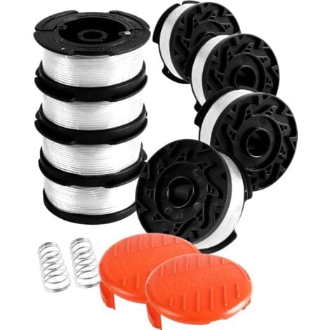 Darrahopens Home & Garden > Garden Tools > Gardening Accessories Trimmer spool for Black & Decker trimmers, 8 trimmer spools with 2 spool covers and 2 springs.pa_max 22-23 22