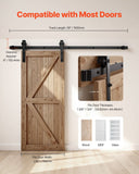 Darrahopens Home & Garden > Garden Tools > Gardening Accessories VEVOR 1500 mm Sliding Barn Door Hardware Kit for Single Sliding Barn Door Black