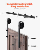 Darrahopens Home & Garden > Garden Tools > Gardening Accessories VEVOR 1500 mm Sliding Barn Door Hardware Kit for Single Sliding Barn Door Black