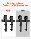 Darrahopens Home & Garden > Garden Tools > Gardening Accessories VEVOR 1500 mm Sliding Barn Door Hardware Kit for Single Sliding Barn Door Black