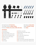 Darrahopens Home & Garden > Garden Tools > Gardening Accessories VEVOR 1500 mm Sliding Barn Door Hardware Kit for Single Sliding Barn Door Black