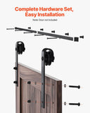 Darrahopens Home & Garden > Garden Tools > Gardening Accessories VEVOR 1830 mm Sliding Barn Door Hardware Kit for Single Sliding Barn Door Black