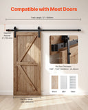 Darrahopens Home & Garden > Garden Tools > Gardening Accessories VEVOR 1830 mm Sliding Barn Door Hardware Kit for Single Sliding Barn Door Black