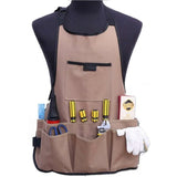 Darrahopens Home & Garden > Garden Tools > Gardening Accessories Women'S Gardening Apron With 14 Pockets 600D Oxford Work Apron Adjustable Protective Apron For Gardening Tools (Brown)