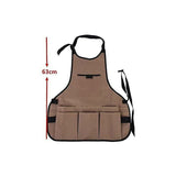 Darrahopens Home & Garden > Garden Tools > Gardening Accessories Women'S Gardening Apron With 14 Pockets 600D Oxford Work Apron Adjustable Protective Apron For Gardening Tools (Brown)