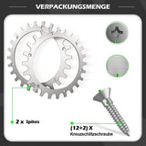 Darrahopens Home & Garden > Garden Tools > Gardening Accessories Worx Landroid S/M 205mm Wheel Stainless Steel Spikes 2-Pack with Screws