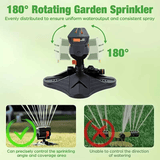 Darrahopens Home & Garden > Garden Tools > Gardening Tools 1 garden sprinkler with 16 nozzles, 180° rotating adjustable head, automatic irrigation system, wide coverage, easy to install, no power required, suitable for lawn and garden watering