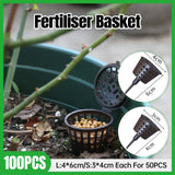 Darrahopens Home & Garden > Garden Tools > Gardening Tools 100x Plastic Fertilizer Baskets with Lid Balcony Gardening Tools Bonsai Supplies