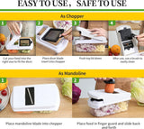 Darrahopens Home & Garden > Garden Tools > Gardening Tools 18-in-1 Vegetable Chopper Mandoline Slicer for Kitchen, Food Chopper with Container, Veggie Cutter, Onion Mincer Tomato Dicer, Fruit Slicer Spiralizer, Cheese Grater, Kitchen Gadgets House Essentials