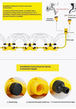 Darrahopens Home & Garden > Garden Tools > Gardening Tools 1SetSprinkler(Base+Trident)-Yellow