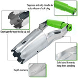 Darrahopens Home & Garden > Garden Tools > Gardening Tools 2-Piece Garden Plant Transplanter and Dibber Set for Australian Gardens-Green
