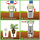 Darrahopens Home & Garden > Garden Tools > Gardening Tools 2-Piece Garden Plant Transplanter and Dibber Set for Australian Gardens-Green