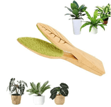 Darrahopens Home & Garden > Garden Tools > Gardening Tools 25 cm Generic Leaf Cleaning Tongs, House Plant Leaf Cleaning Tongs, Plant leaf Lint cleaner, Leaf-Shaped Cleaning Tongs,Cleans Both Sides of Leaves