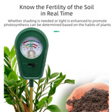 Darrahopens Home & Garden > Garden Tools > Gardening Tools 3-in-1 Mechanical Pointer Soil Meter - No Batteries Required, Measures Fertility, Moisture, and pH for Gardening