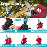 Darrahopens Home & Garden > Garden Tools > Gardening Tools 30mm Electric Pruning Shears Cordless Brushless Secateur For Makita 18V Battery
