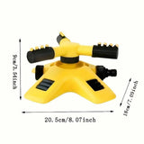 Darrahopens Home & Garden > Garden Tools > Gardening Tools 360 Degree Rotating Yellow Sprinkler Automatic Lawn Garden Watering System Villa