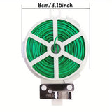 Darrahopens Home & Garden > Garden Tools > Gardening Tools 4-Rolls 100M Multifunctional Plastic Steel Twist Tie with Cutter - Sturdy Reusable Plant Support & Climbing Vine Tie