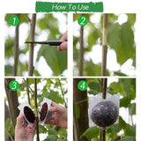 Darrahopens Home & Garden > Garden Tools > Gardening Tools 5-Pack Black Reusable Plant Air Layering Propagation Pod (Diameter: 5cm) - Anti-Waterlogging Grafting Root Ball Rooting Device for Flower & Fruit Trees