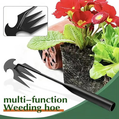 Darrahopens Home & Garden > Garden Tools > Gardening Tools 50CM Multifunction Garden Weeding Hoe Tool - Heavy Duty Manganese Steel Root Weeder Hand Hoe Rake with Ergonomic Handle and Double-Ended Hooked Claw Design In Australia - Darrahopens