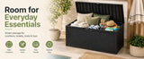 Darrahopens Home & Garden > Garden Tools > Gardening Tools 60 Gallon Outdoor Storage Deck Box, 227L Resin Patio Storage Box with Lockable Lid, Waterproof-Look Rattan Deck Box for Cushions, Garden Tools, Pool Accessories, Toys, Patio, Garden and Porch