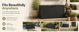 Darrahopens Home & Garden > Garden Tools > Gardening Tools 60 Gallon Outdoor Storage Deck Box, 227L Resin Patio Storage Box with Lockable Lid, Waterproof-Look Rattan Deck Box for Cushions, Garden Tools, Pool Accessories, Toys, Patio, Garden and Porch