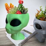 Darrahopens Home & Garden > Garden Tools > Gardening Tools Alien Planter - Alien Bust Plant Pot - Scifi Indoor Planters - Space Indoor Home Decor - Cool Planters - Office Plant