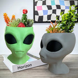 Darrahopens Home & Garden > Garden Tools > Gardening Tools Alien Planter - Alien Bust Plant Pot - Scifi Indoor Planters - Space Indoor Home Decor - Cool Planters - Office Plant