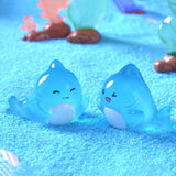 Darrahopens Home & Garden > Garden Tools > Gardening Tools Aquarium Decoration – Ornaments – Mini Ocean Resin Animals – Luminous Mini Shark Figures – Durable & Non-Fading Resin – Glow-in-the-Dark Sea Animals – For Fairy Garden, Micro Landscape, Aquarium & Home Decor – Pack of 6