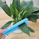 Darrahopens Home & Garden > Garden Tools > Gardening Tools Blue 3 Pack Microfiber Plant Leaf Cleaning Tongs with Removable Sleeves and Natural Bamboo Handles for Houseplants Maintenance