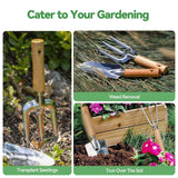 Darrahopens Home & Garden > Garden Tools > Gardening Tools Complete Garden Tool Set with Tote Bag-Green