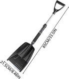 Darrahopens Home & Garden > Garden Tools > Gardening Tools Folding Snow Shovel - Large Capacity | Lightweight & Portable - Wide Snow Clearing Range with Ergonomic D-Shaped Handle and Aluminum Blade - Snow Shovel for Outdoors, Cars, Gardens, Camping, Driveways（Black）
