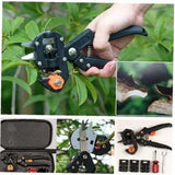 Darrahopens Home & Garden > Garden Tools > Gardening Tools Garden Grafting Scissors Kit for Trees with Black Bag Rubber Band Membrane