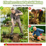 Darrahopens Home & Garden > Garden Tools > Gardening Tools Garden Hand-Held Rotating Tiller for Home and Garden Soil Cultivation-Black