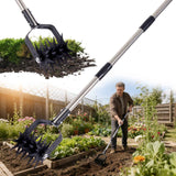 Darrahopens Home & Garden > Garden Tools > Gardening Tools Garden Hand-Held Rotating Tiller for Home and Garden Soil Cultivation-Black
