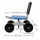 Darrahopens Home & Garden > Garden Tools > Gardening Tools garden kneeler, garden seat with wheels, mobile gardening stool, kneeling bench, garden helper, Australia, gardening tool, ergonomic garden seat, garden caddy, outdoor kneeler-Blue