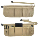 Darrahopens Home & Garden > Garden Tools > Gardening Tools Gardening Tool Waist Pouch with Multiple Pockets-Beige