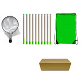 Darrahopens Home & Garden > Garden Tools > Gardening Tools Green Telescopic Fruit Picker Tool with Stainless Steel Extension Pole Carbon Steel Head and Large Bag for Apples Peaches Oranges Australian Home Orchards(4.0m)