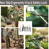 Darrahopens Home & Garden > Garden Tools > Gardening Tools Heavy-Duty 5-Piece Gardening Tool Set – 3 Pruning Shears & 2 Folding Saws, Stainless Steel Blades, Ergonomic Handles, Compact Storage – Ideal for Trees, Shrubs, Camping, and Gift-Giving