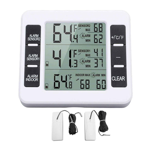 Darrahopens Home & Garden > Garden Tools > Gardening Tools Indoor Outdoor Thermometer Digital Hygrometer Thermometer Wireless Temperature and Humidity Gauge Monitor with 2 Sensors In Australia - Darrahopens