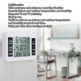 Darrahopens Home & Garden > Garden Tools > Gardening Tools Indoor Outdoor Thermometer Digital Hygrometer Thermometer Wireless Temperature and Humidity Gauge Monitor with 2 Sensors In Australia - Darrahopens
