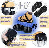 Darrahopens Home & Garden > Garden Tools > Gardening Tools Lawn Aerator Shoes with Spring Base & Spikes: Adjustable Strap, Double-Layer Design for Healthy Lawns in Australian Gardens