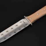 Darrahopens Home & Garden > Garden Tools > Gardening Tools Measuring Gardening Knife with Leather Sheath for Precise Garden Work-Brown